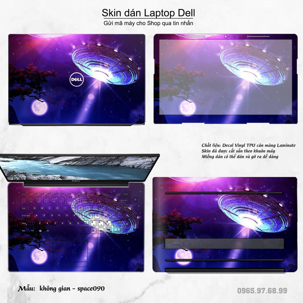 Skin dán Laptop Dell in hình không gian _nhiều mẫu 15 (inbox mã máy cho Shop)