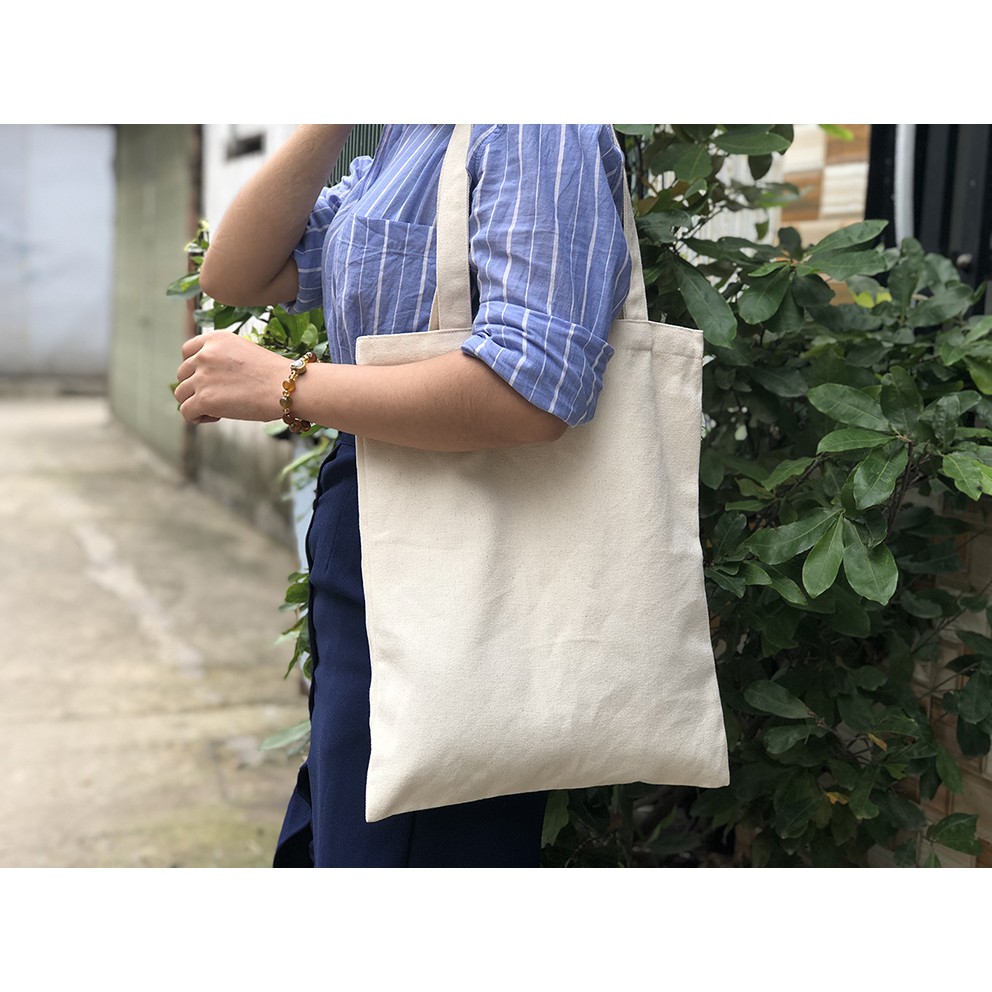 TÚI VẢI BỐ CANVAS TRƠN ( MÀU KEM )