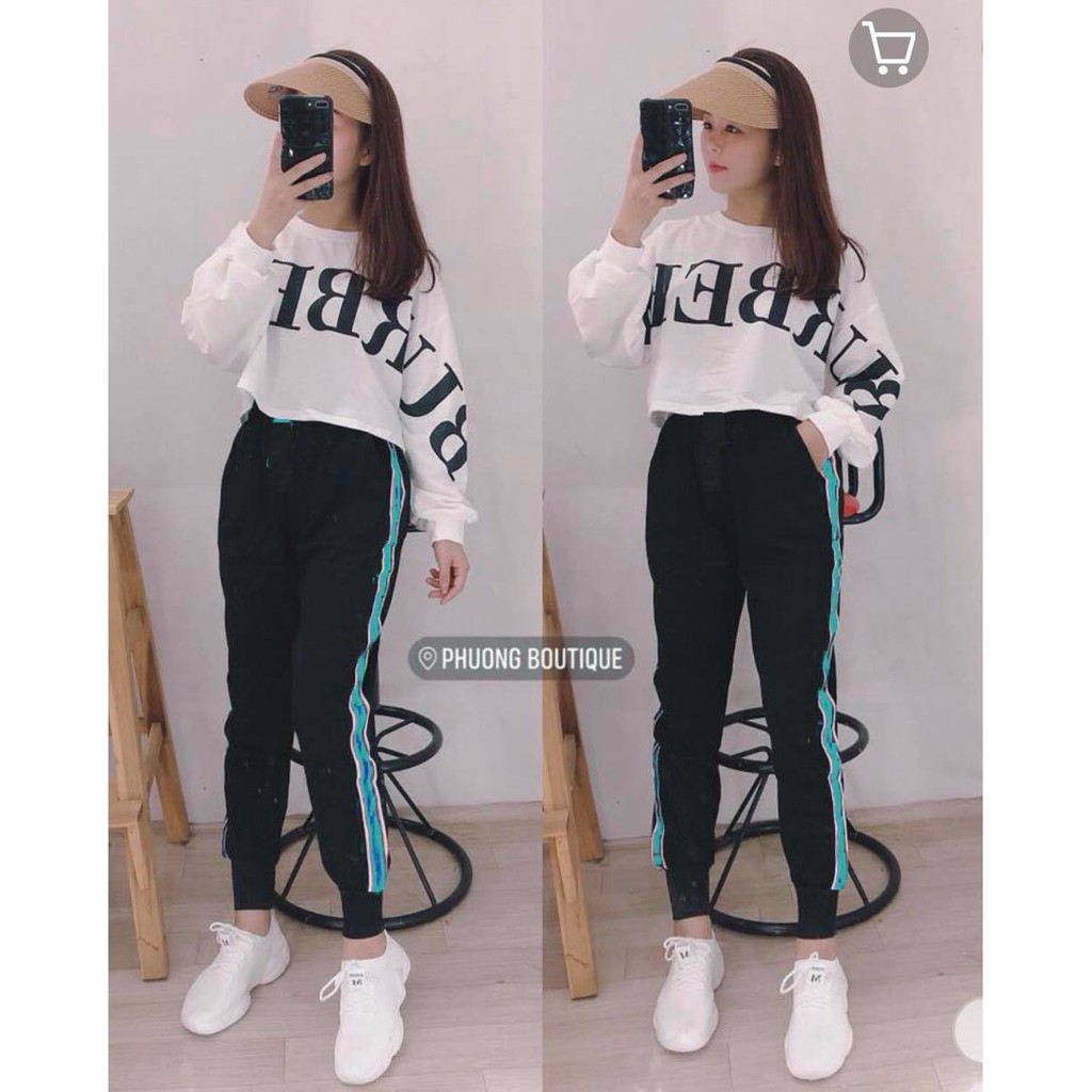 [XẢ KHO] QUẦN JOGGER KẺ SỌC NỮ