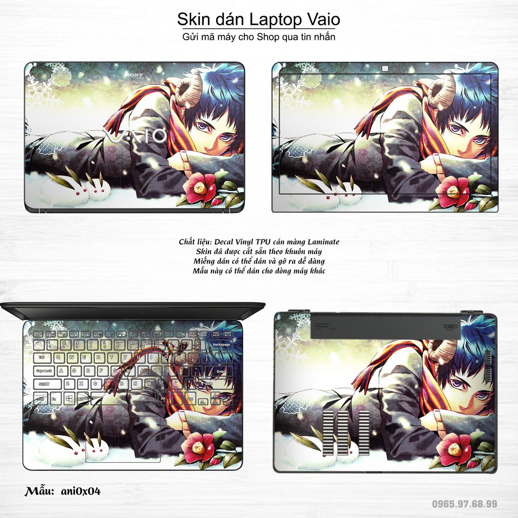 Skin dán Laptop Sony Vaio in hình Anime (inbox mã máy cho Shop)