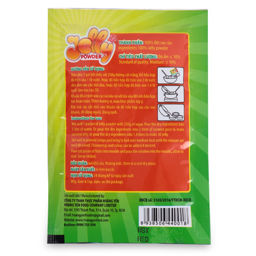 Bột Rau Câu Dẻo Hoàng Yến hộp 120g