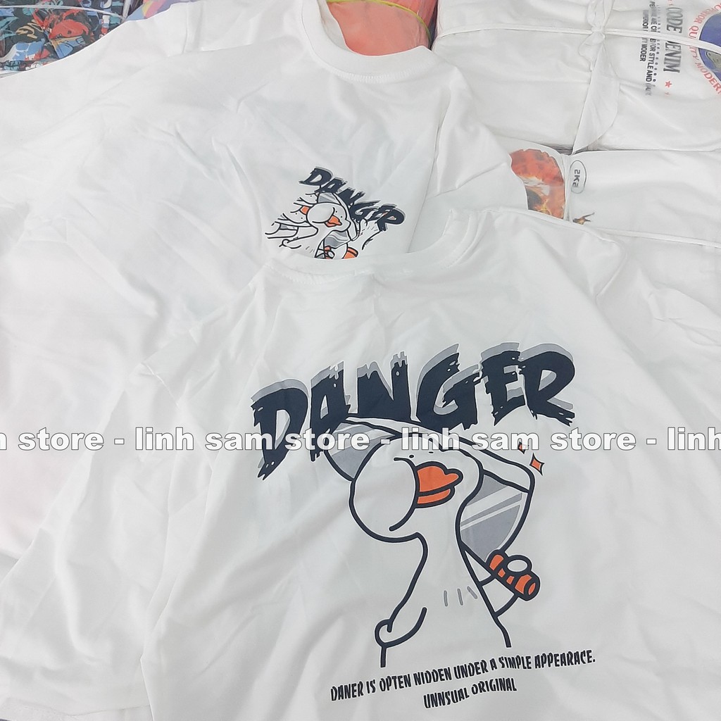 Áo thun tay lỡ nam nữ SAM CLO phông form rộng dáng Unisex, mặc lớp, nhóm, cặp in HÌNH VỊT DANGER | BigBuy360 - bigbuy360.vn