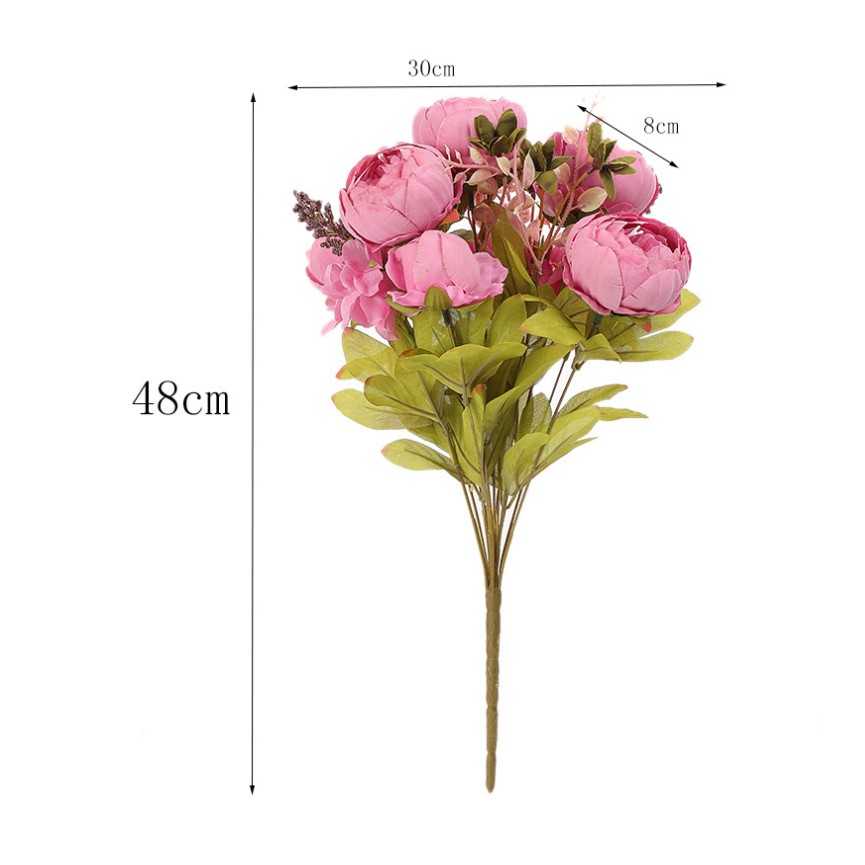 1 chùm hoa mẫu đơn bông lớn