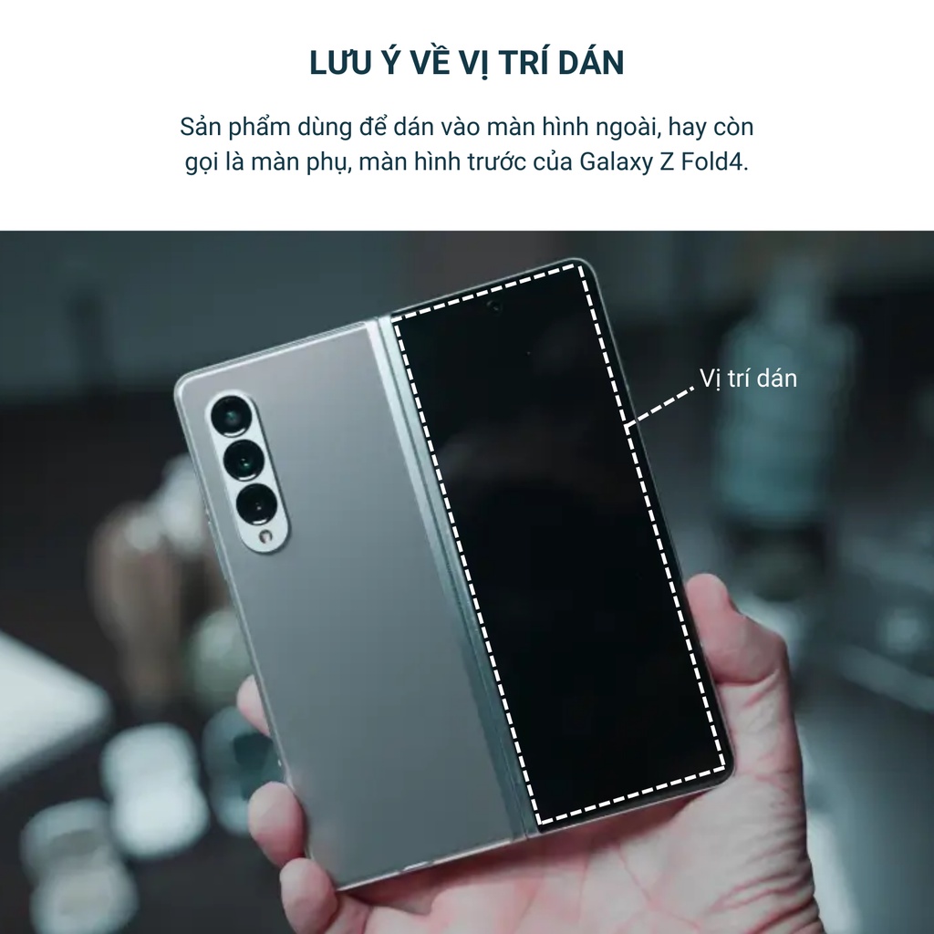 Bộ tấm dán màn hình trước dành cho Samsung Galaxy Z Fold4