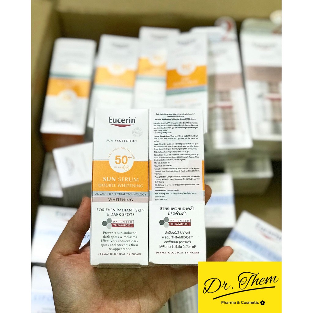 ✅[CHÍNH HÃNG] Kem Chống Nắng Eucerin Giúp Giảm Thâm Nám Và Dưỡng Trắng Da Eucerin Sun Serum Double Whitening SPF50+ | BigBuy360 - bigbuy360.vn