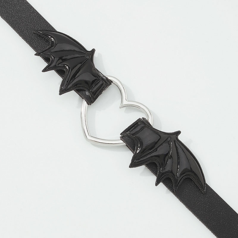 Vòng Cổ Choker Hình Trái Tim Cánh Dơi Phong Cách Gothic Đơn Giản Sáng Tạo Dành Cho Bạn Nữ Dùng Làm Quà Tặng Halloween