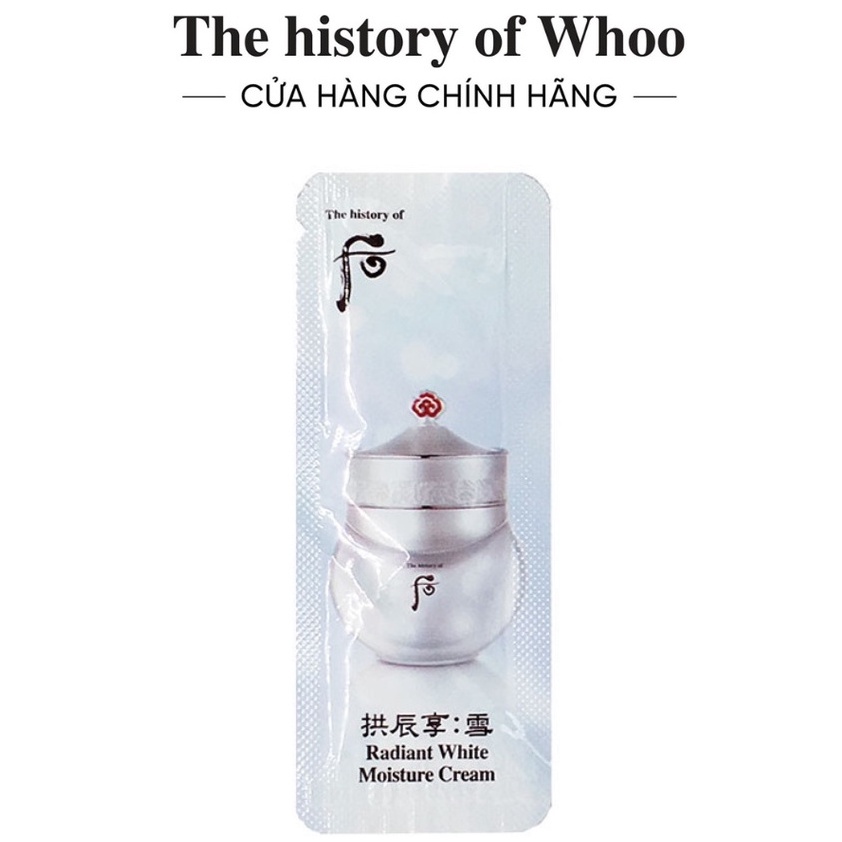  5 Kem dưỡng trắng da The History of Whoo Gongjinhyang Seol Radiant White Moisture Cream 1ml