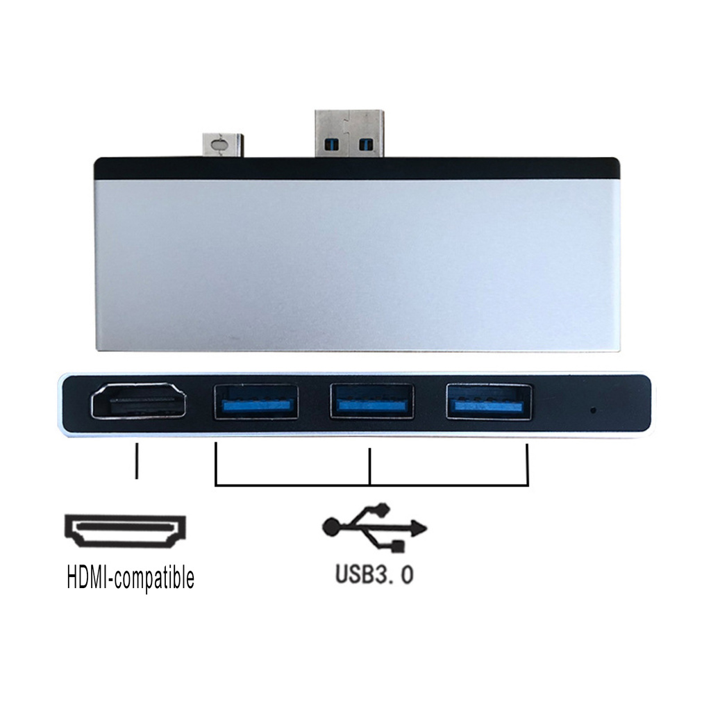 Bộ Chia Cổng Usb 3.0 4 Trong 1 Cho Máy Tính Bảng Surface Pro4 / 5 / 6