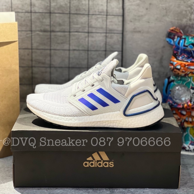 Giày thể thao ULTRA BOOST 2021 grey Xám gót tím đế đen Ultra boost UB 6.0