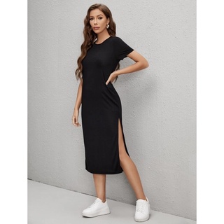 [ BIGSIZE TRÊN 55KG ] ĐẦM SUÔNG XẺ TÀ thun cotton co giãn 4 chiều bigsize nữ