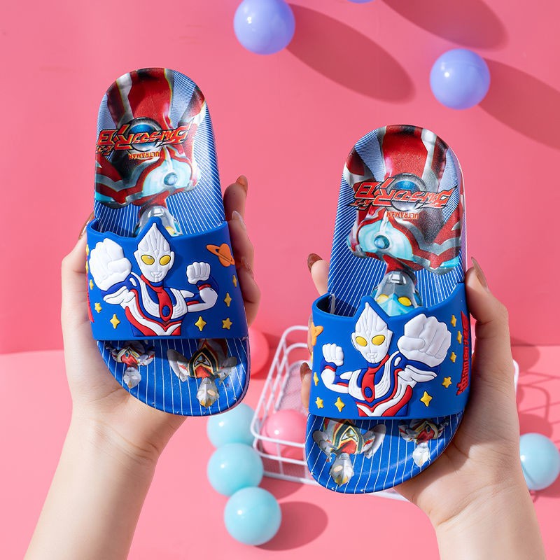 Dép 3D siêu nhân điện quang ultra cho bé trai đế in hình siêu sang chảnh cho bé trai êm chân bé