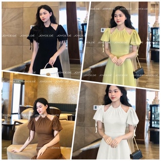 VÁY CỔ YẾM TAY BỒNG DÁNG DÀI