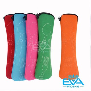 Túi Vải Đựng Bộ Muỗng Đũa Nĩa Sắc Màu