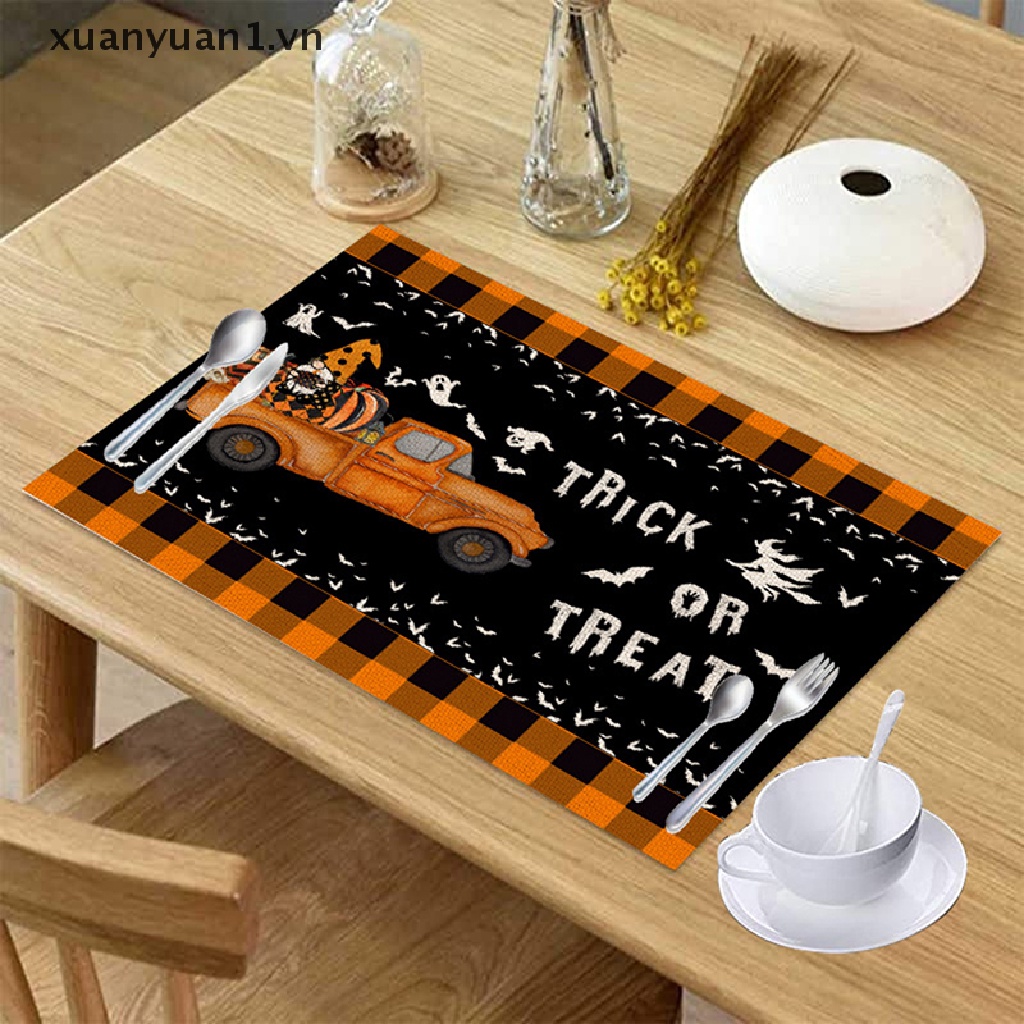 Thảm Lót Bàn Ăn Chịu Nhiệt Phong Cách Halloween Độc Đáo 42x32cm