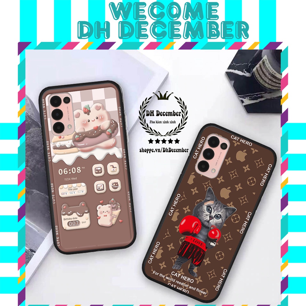 Ốp lưng Oppo RENO 5 in hình 3D GẤU HỒNG-GẤU BE3R -XINH XẺO CỰC ĐẸP