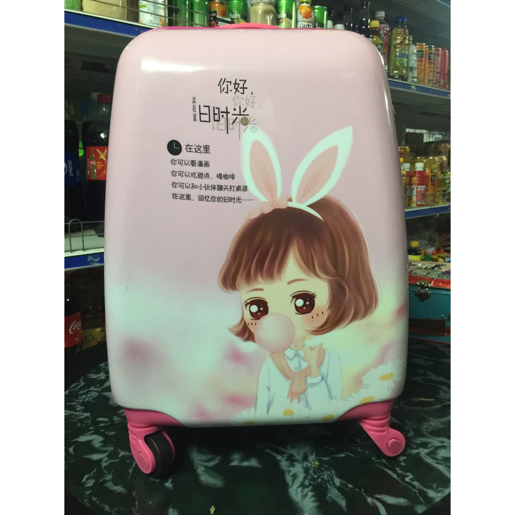 Vali kéo trẻ em - mẫu cô gái (in 2 mặt)