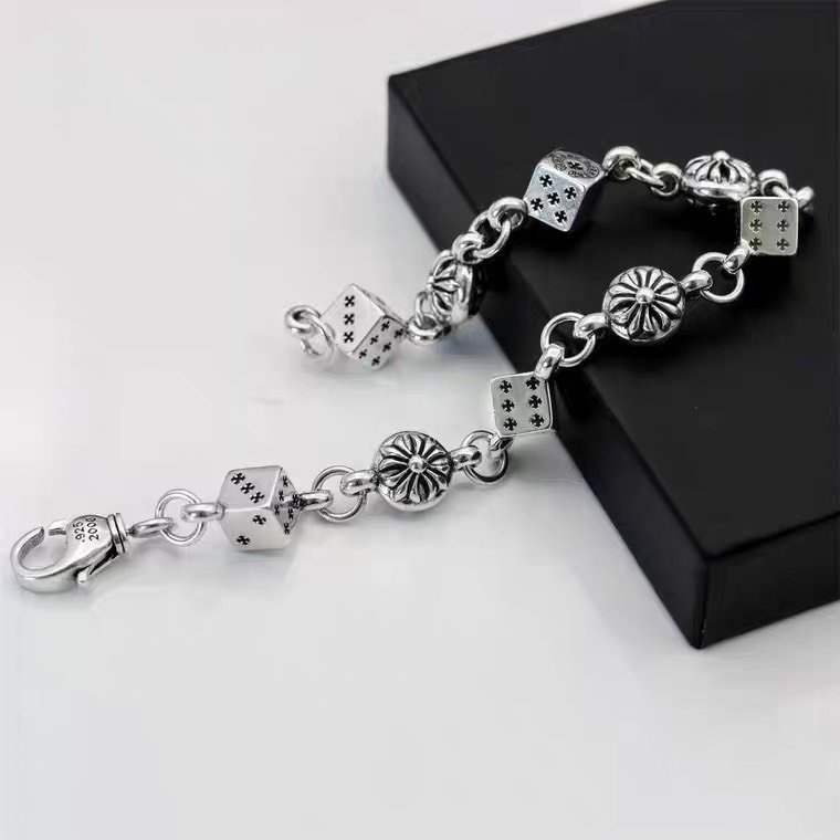 Vòng Tay Lắc Tay Chrome Hearts Xúc Xắc Thép Titan Không Gỉ Dành Cho Nam Nữ | BigBuy360 - bigbuy360.vn
