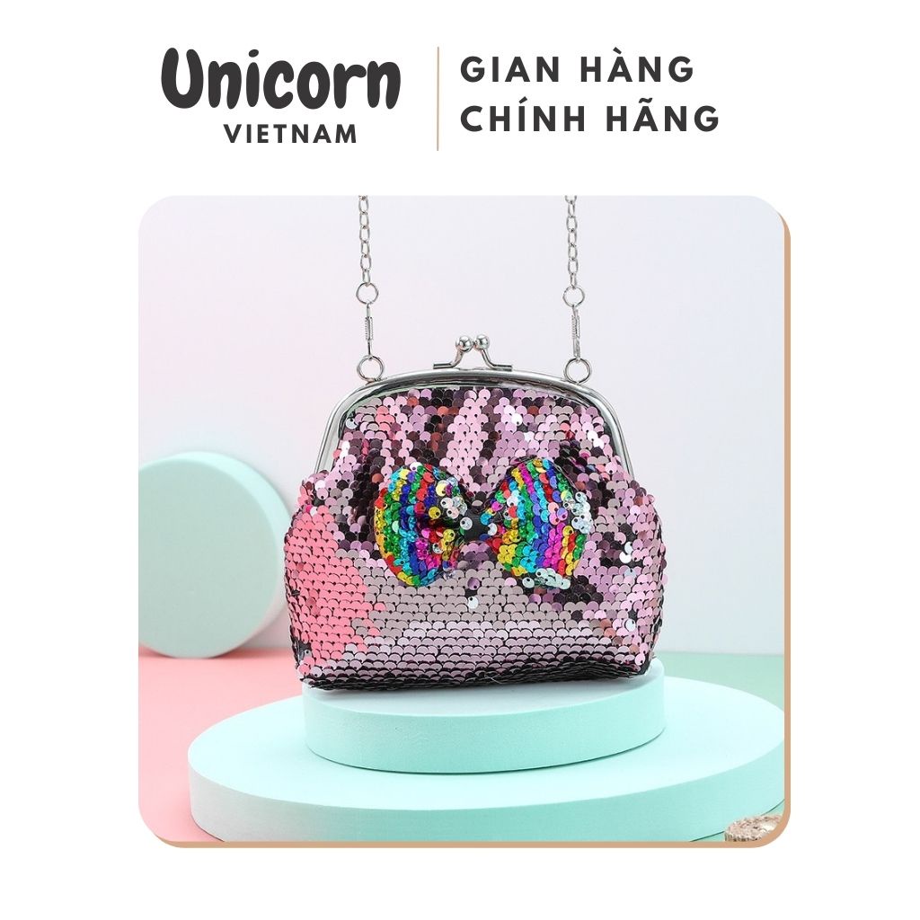 Túi ví nữ giá rẻ ví cầm tay lấp lánh cho bé Unicorn Vietnam
