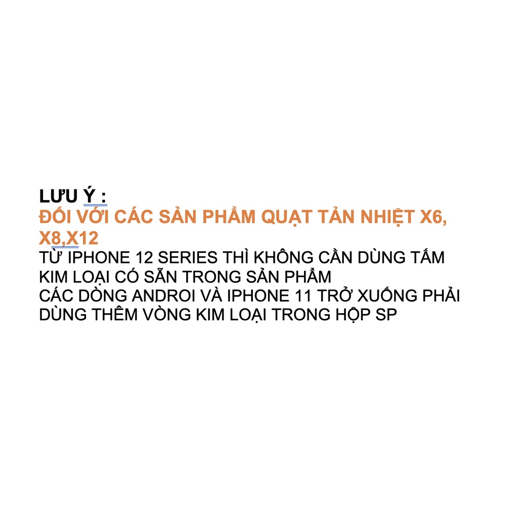 Quạt tản nhiệt điện thoại X6/X8/X12 - Quạt tản nhiệt điện thoại/máy tính bảng nam châm từ tính