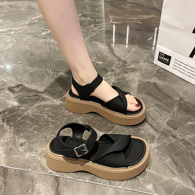 Dép sandal ATIKOTA đế dày mềm mại thoải mái có khóa thời trang đi biển cho nữ