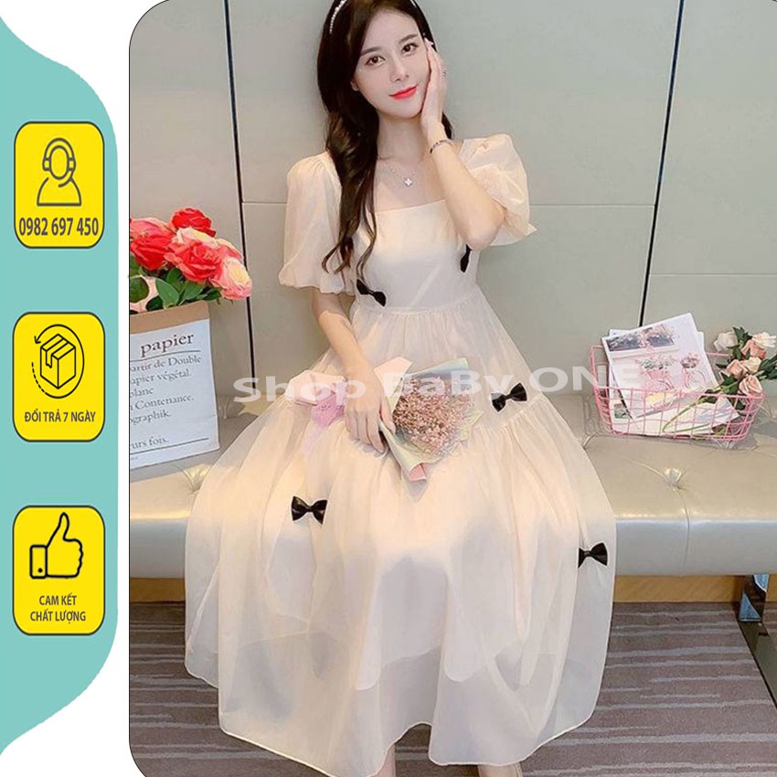 VÁY BẦU CÔNG SỞ - ĐẦM BẦU THIẾT KẾ KÈM NƠ ĐI LÀM, ĐI CHƠI DỰ TIỆC XINH XẮN VÁY 2 LỚP CỔ VUÔNG .