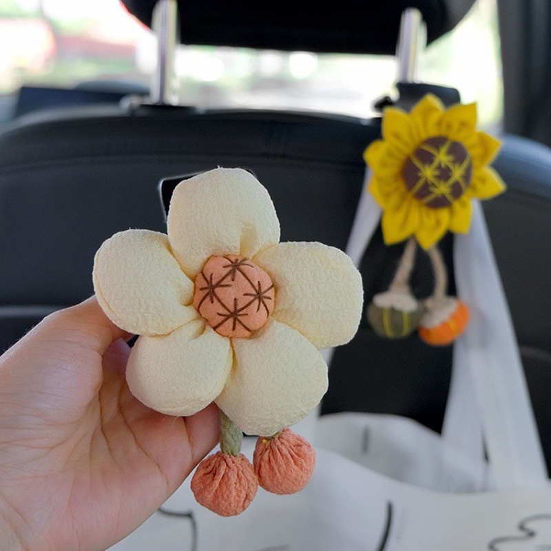 Móc Treo Đồ Hình Hoa Hướng Dương Đáng Yêu Gắn Lưng Ghế Xe Hơi