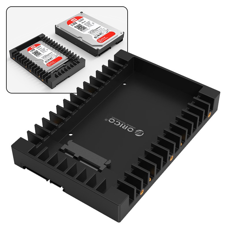 Khay gắn SSD cho máy tính bàn Orico 1125SS chuyển đổi 2.5 inch sang 3.5 inch