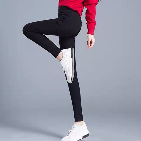 Quần legging nữ dài cạp cao trơn cao cấp màu đen lưng cao phong cách Hàn Quốc YQ14 | BigBuy360 - bigbuy360.vn