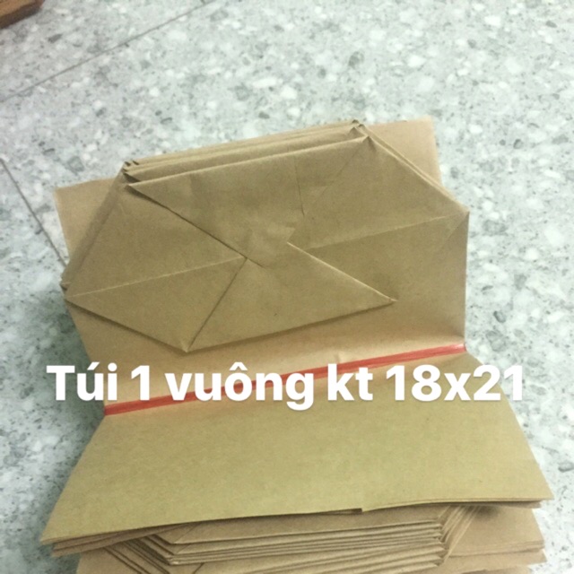 Combo 10 túi xi măng giấy Kraft 18*21 cm