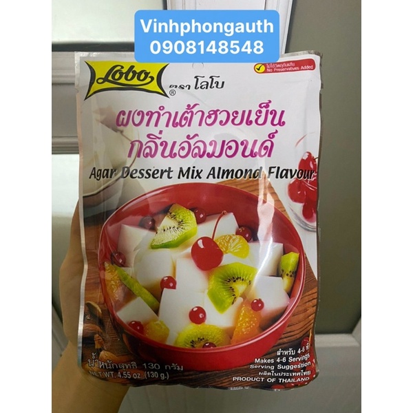 Bột rau câu hạnh nhân LoBo 130g