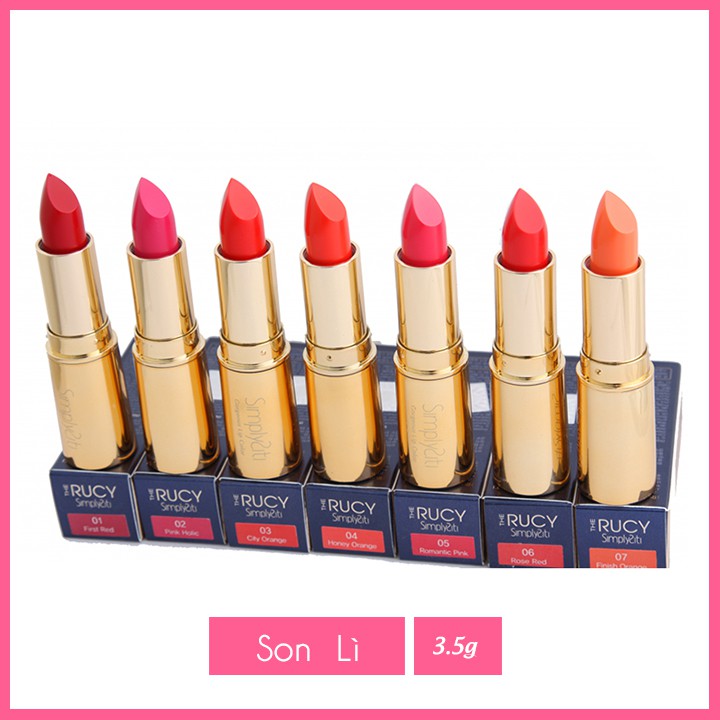 Thanh lý son lỗi trầy tì vết màu ngẫu nhiên - Son Lì The Rucy Simplysiti Tintlipstick Yellow 3.5g