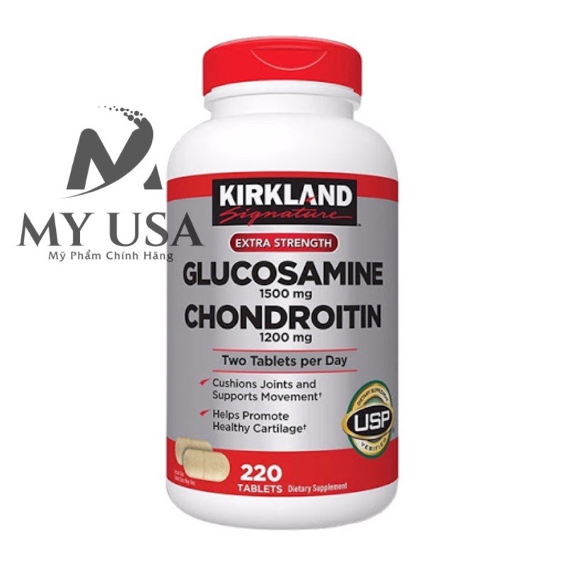 Viên uống bổ khớp❤️ Viên uống Glucosamine 1500mg & chondroitin 1200mg 220 viên - Glucosamin Kirkland