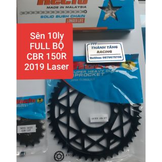 Nhông sên dĩa cb150r 2019 sên 10ly vàng recto 47t nhông 15t