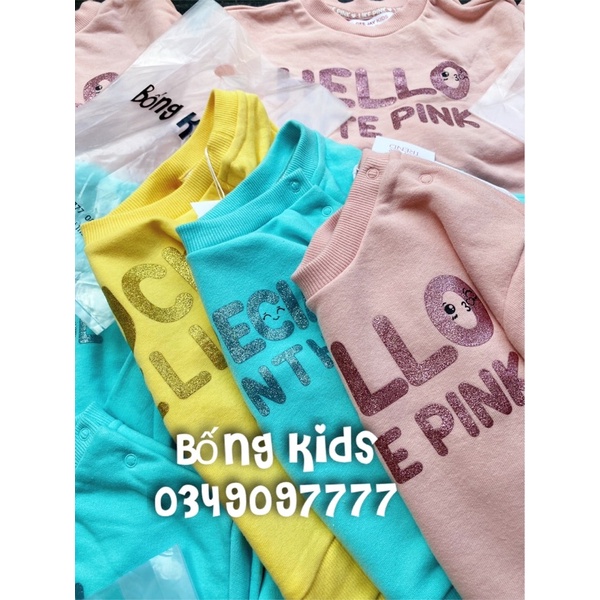 Áo Nỉ Bé Gái In Chữ Nhũ GJ