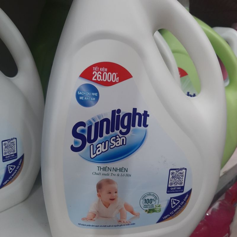 Nước Lau Sàn Sunlifght Hương Thiên Nhiên chiết xuất tre &amp; lô hộ 3,6kg