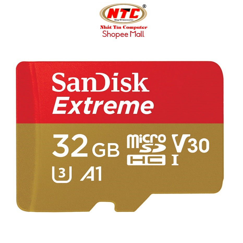 Thẻ Nhớ MicroSDHC SanDisk Extreme 32GB 667X A1 V30 UHS-I U3 100MB/s - No Adapter (Vàng)