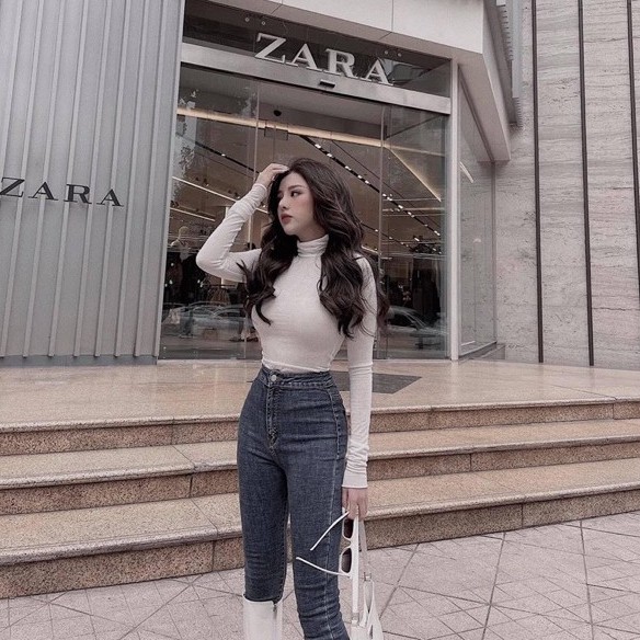 Áo Len Nữ Mỏng Cổ Lọ Dáng Ôm Hàng Loại 1 MPB, Áo nữ Thu Đông Chất Dự Tiệc, Đi Làm Hàng Đẹp Giá Rẻ