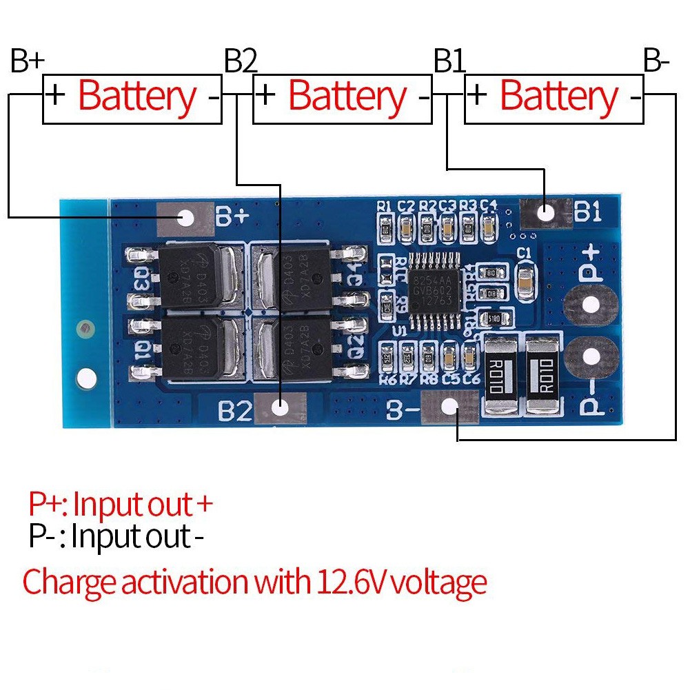 Mạch sạc và bảo vệ pin 3 cell 20A - IRTS