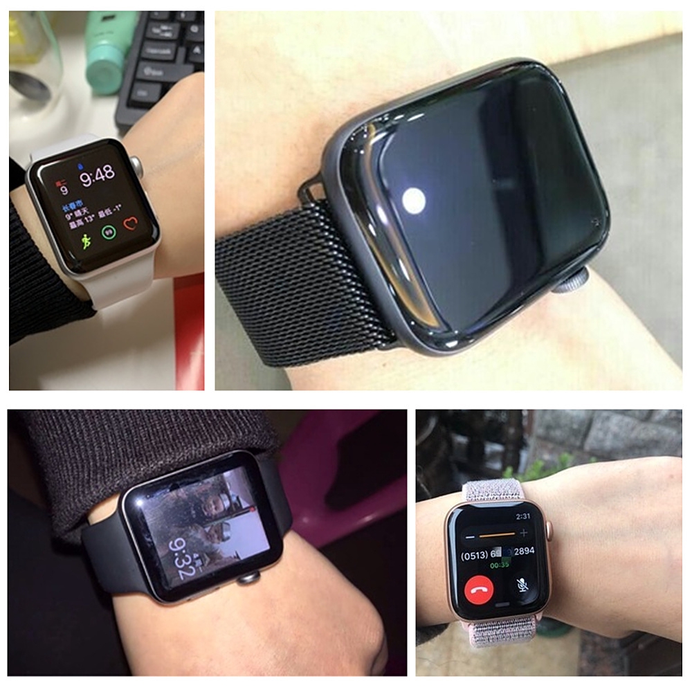Kính Cường Lực Cong 3d Bảo Vệ Màn Hình Cho Đồng Hồ Thông Minh Apple Watch Series 5 &amp; Series 4 3 2 1 / Hd Kích Thước 40mm 44mm 38mm 42mm