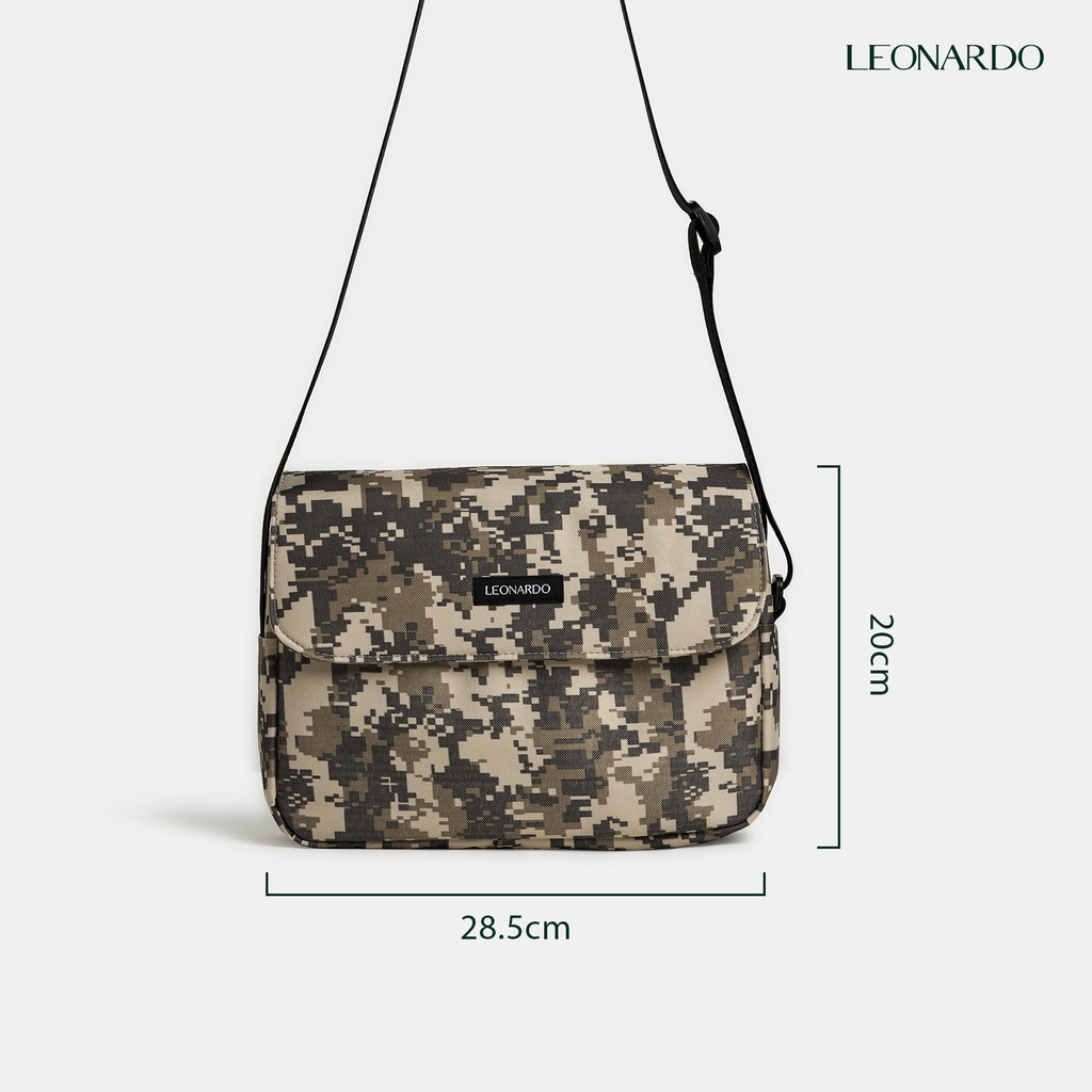 Túi đeo chéo nam nữ Messenger ipad camo thương hiệu Leonardo