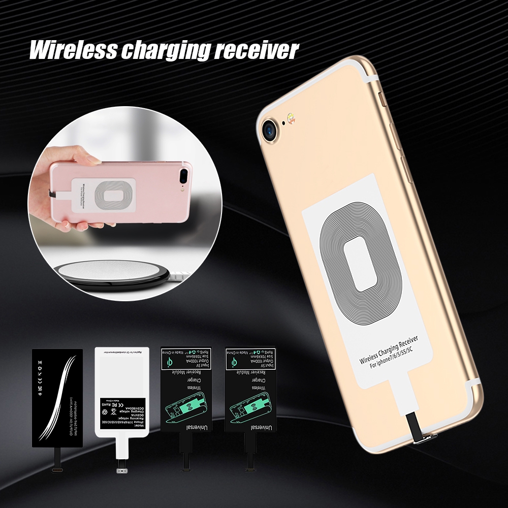 Thẻ nhận tín hiệu bộ sạc không dây Qi nhỏ gọn cho iPhone Samsung USB Micro Loại -C