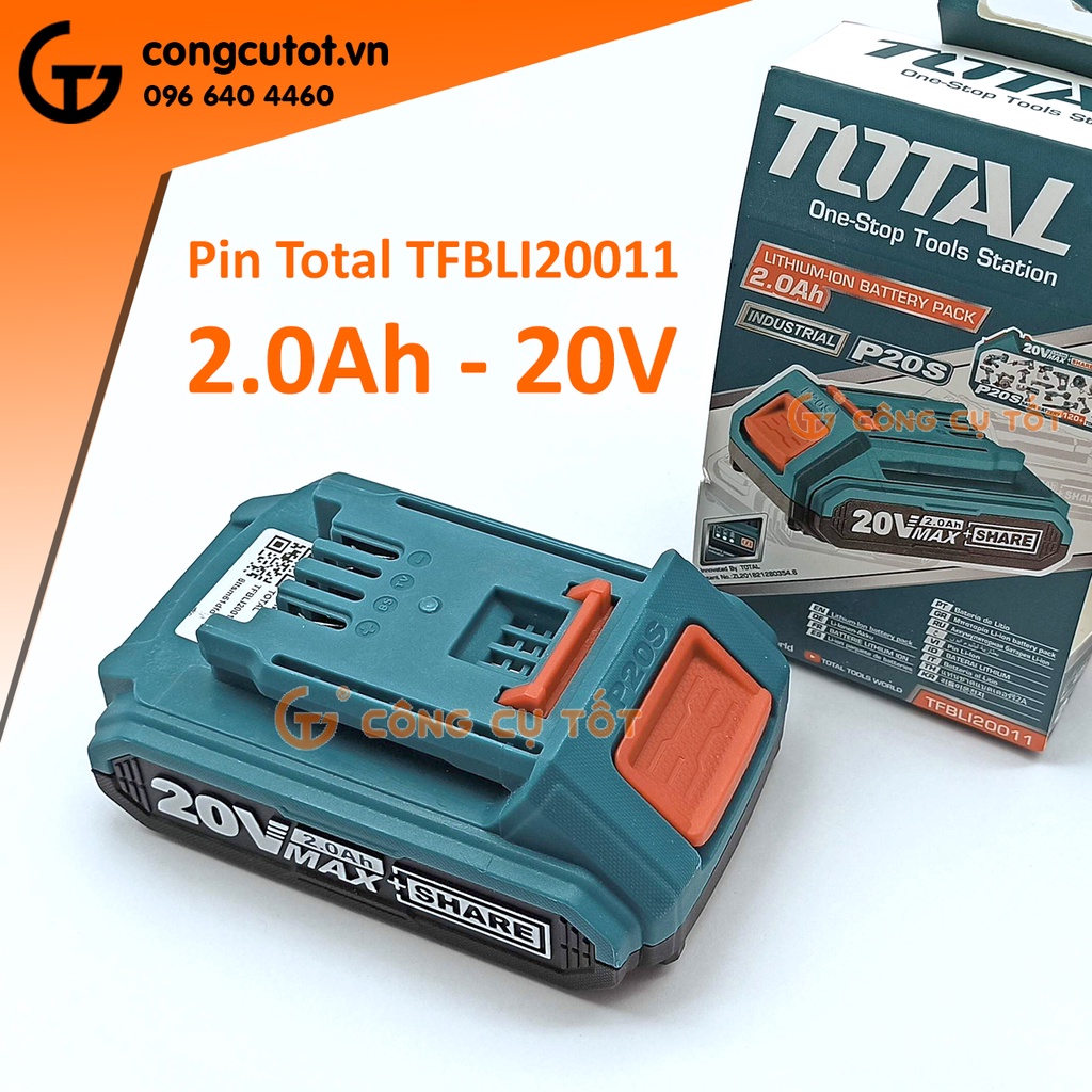 Pin Lithium Total TFBLI20011 20V/2Ah cho dòng máy P20S và E20