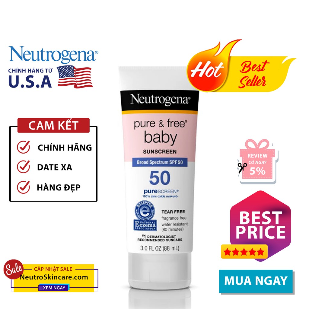 Kem chống nắng Neutrogena Pure and Free Baby SPF 50