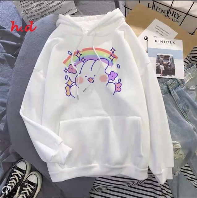 Áo hoodie thỏ cầu vồng HĐ11