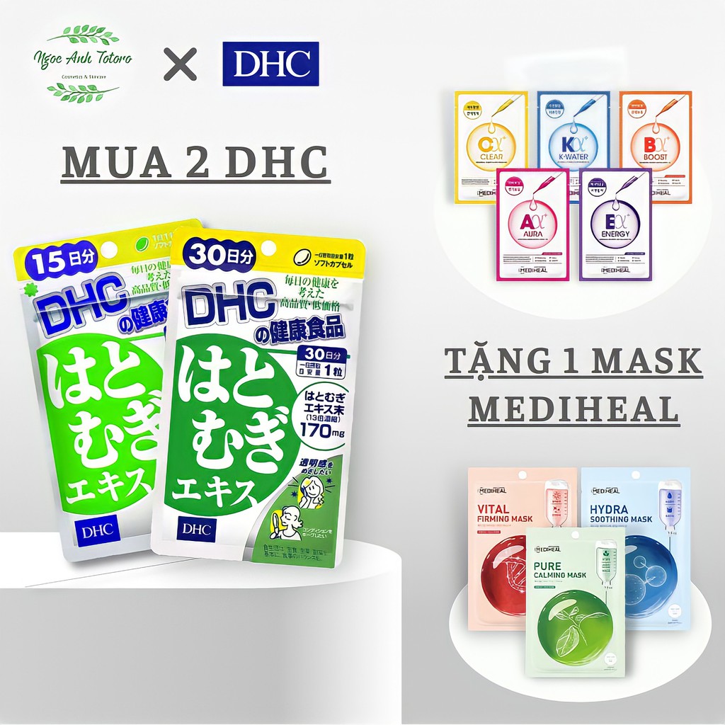 Viên uống dưỡng trắng sáng da DHC tặng mặt nạ Mediheal