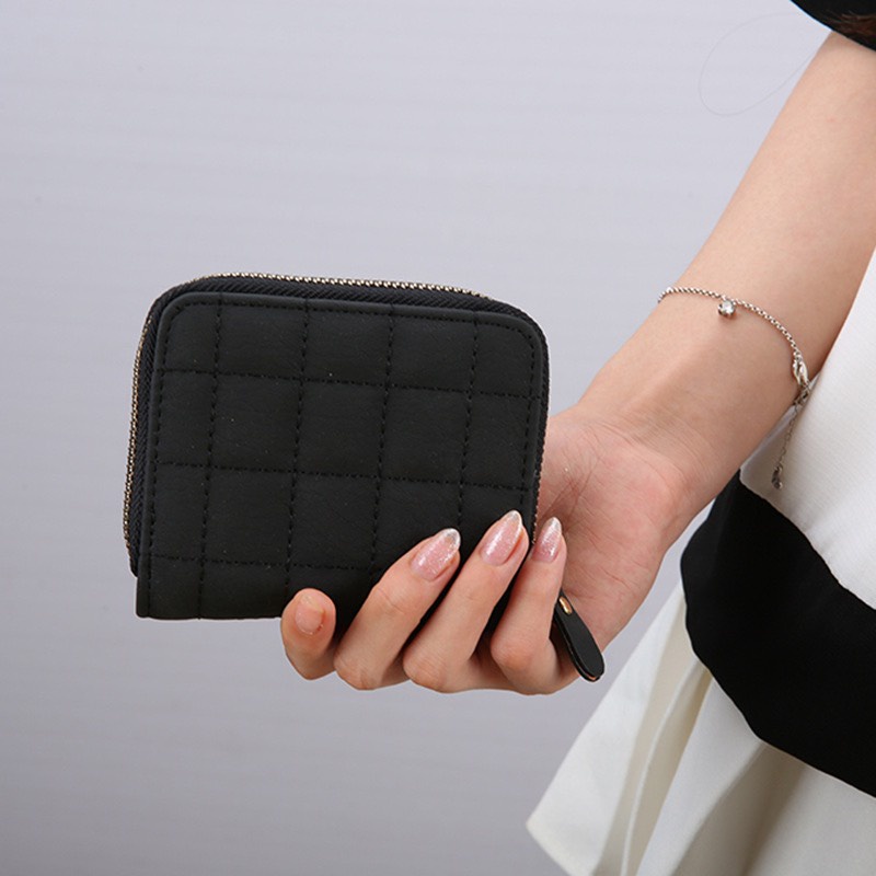 Ví Mini Ngắn Tay Dễ Thương, Khoá Kéo Nhiều Ngăn Nhỏ Đựng Tiền Và Thẻ