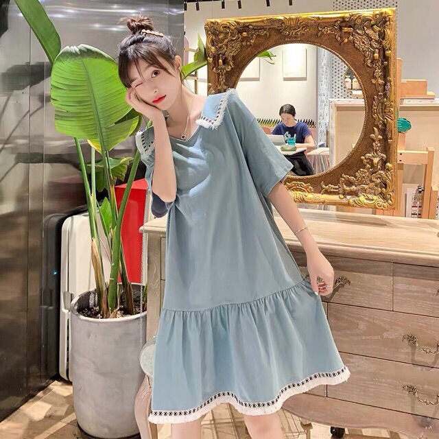 váy bầu hàng quảng châu cao cấp (ảnh thật )✅sẵn vàng L✅