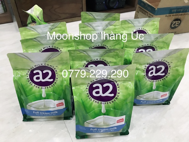 Sữa A2 Skim Milk tách béo và Sữa A2 nguyên kem Úc dạng hộp mẫu mới date xa