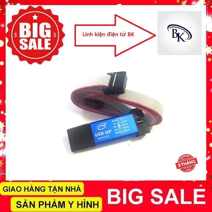 Usb Isp - Mạch Nạp Code cho 8051, AVR,không vỏ