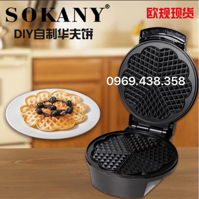 Máy làm bánh waffle- bánh tổ ong sokany